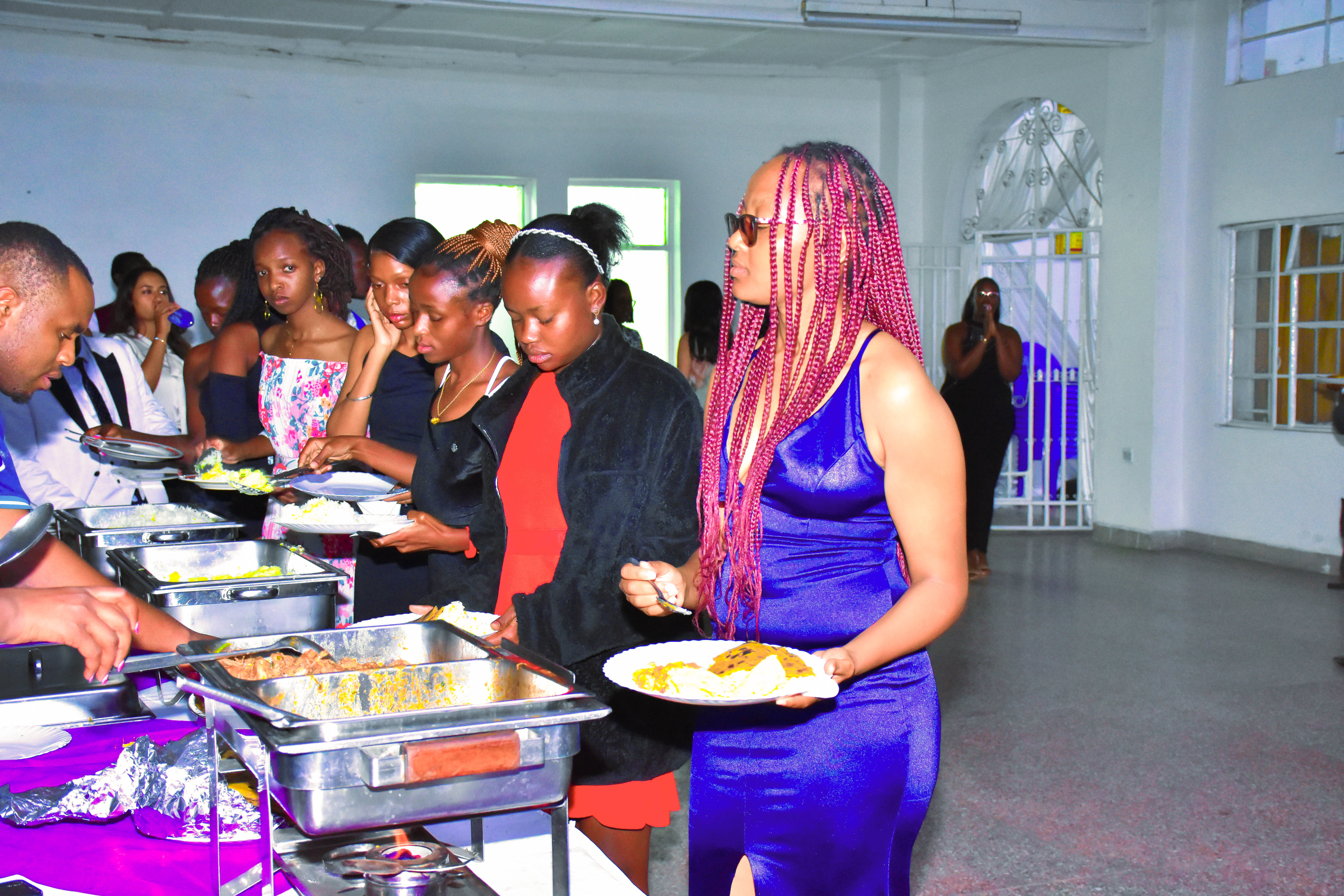 People gathered for a community charity event